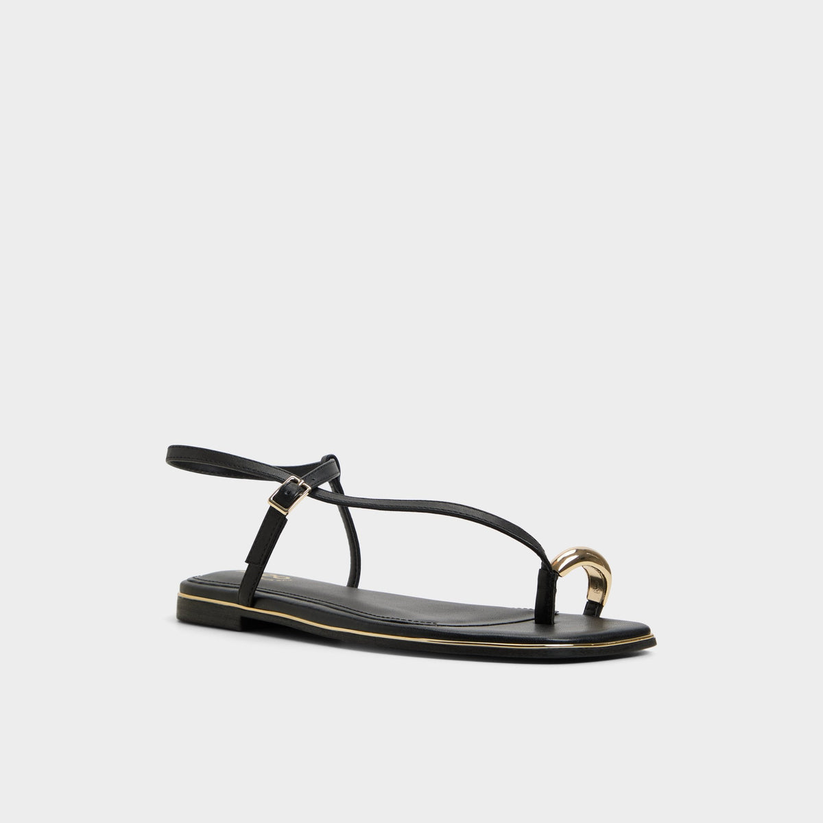 Jomalina Black Women's Flats - Strappy flat sandal | Aldo