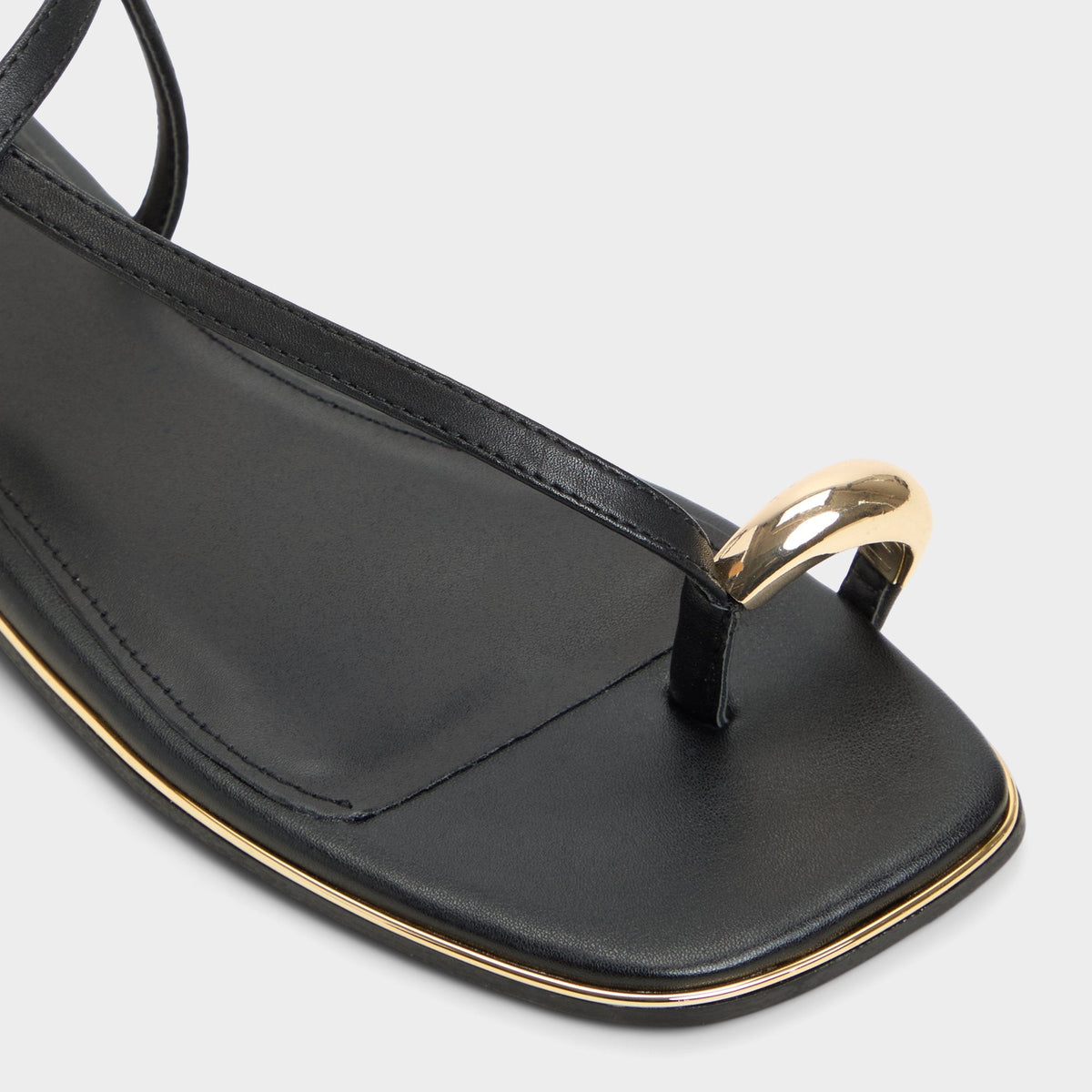 Jomalina Black Women's Flats - Strappy flat sandal | Aldo