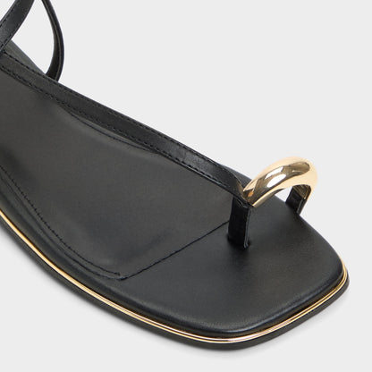 Jomalina Black Women's Flats - Strappy flat sandal | Aldo