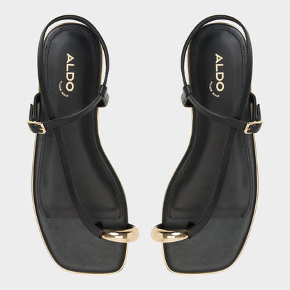 Jomalina Black Women's Flats - Strappy flat sandal | Aldo