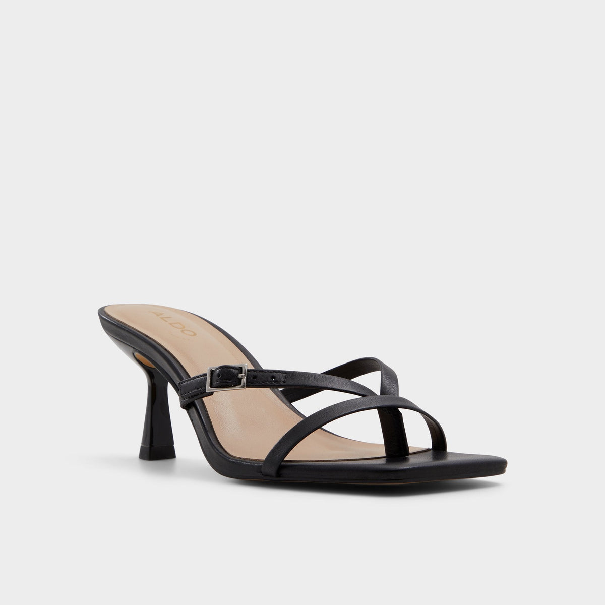 Gannever Black Women's Thong Sandals - Heeled flip flop, Stiletto heel | Aldo