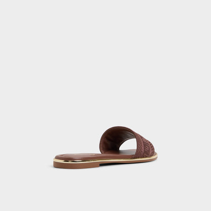 Oceania Medium Brown Women's Flats - Slide sandal | Aldo