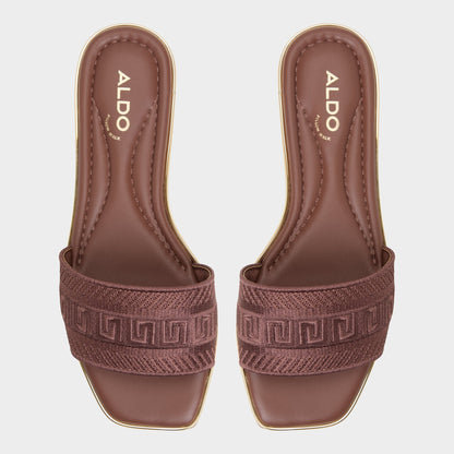 Oceania Medium Brown Women's Flats - Slide sandal | Aldo