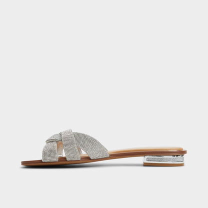 Ormeley Silver Women's Iridescent metallics - Slide sandal | Aldo
