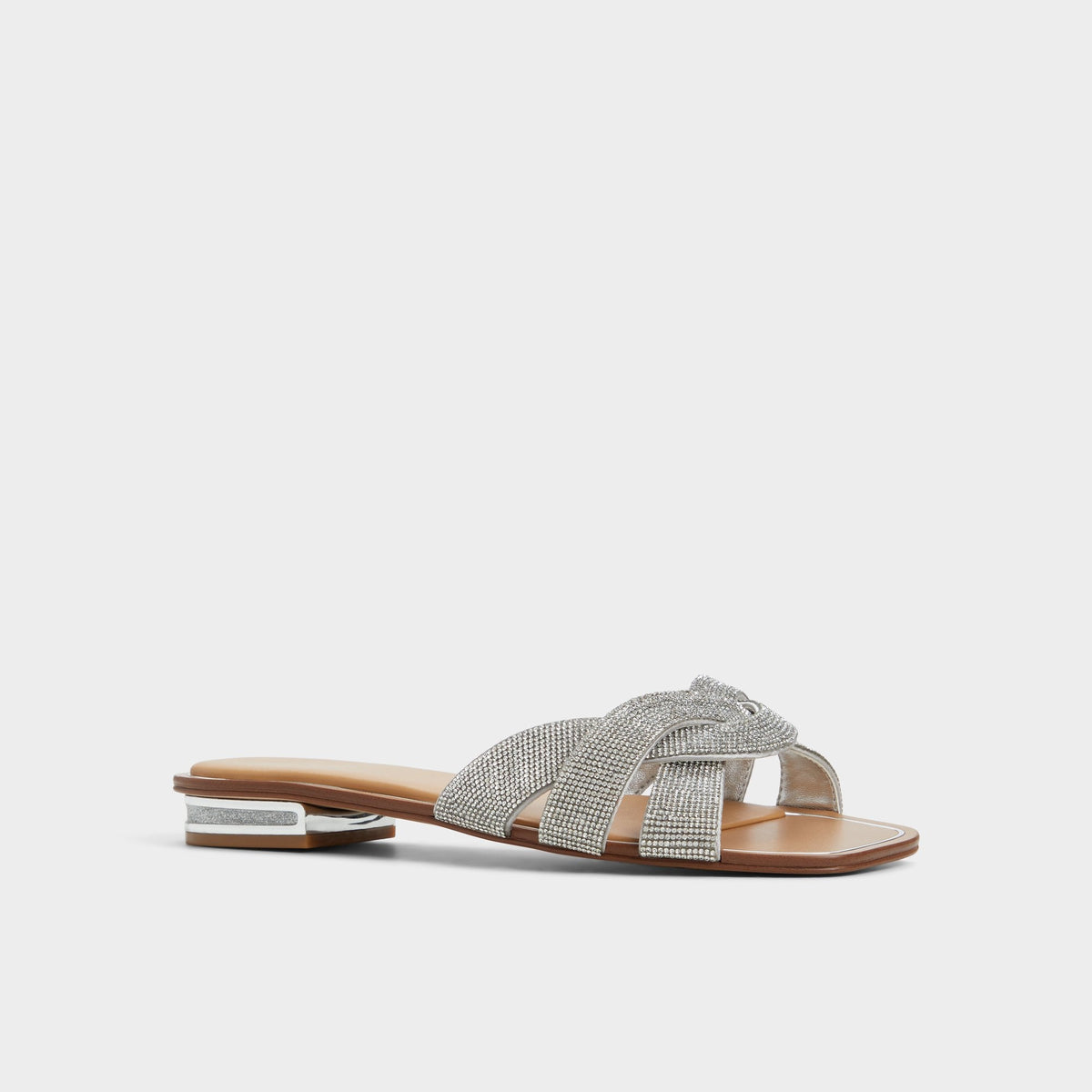 Ormeley Silver Women's Iridescent metallics - Slide sandal | Aldo