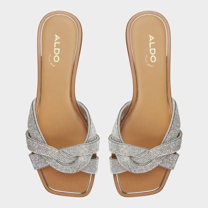 Ormeley Silver Women's Iridescent metallics - Slide sandal | Aldo