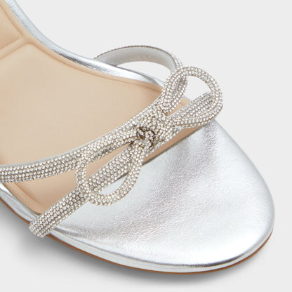 Bouclette Silver Women's Block heels - Strappy heeled sandal, Block heel | Aldo