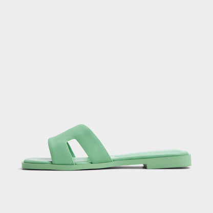 Itsandal Medium Green Women's Flats - Slide sandal | Aldo
