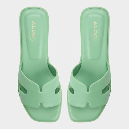 Itsandal Medium Green Women's Flats - Slide sandal | Aldo
