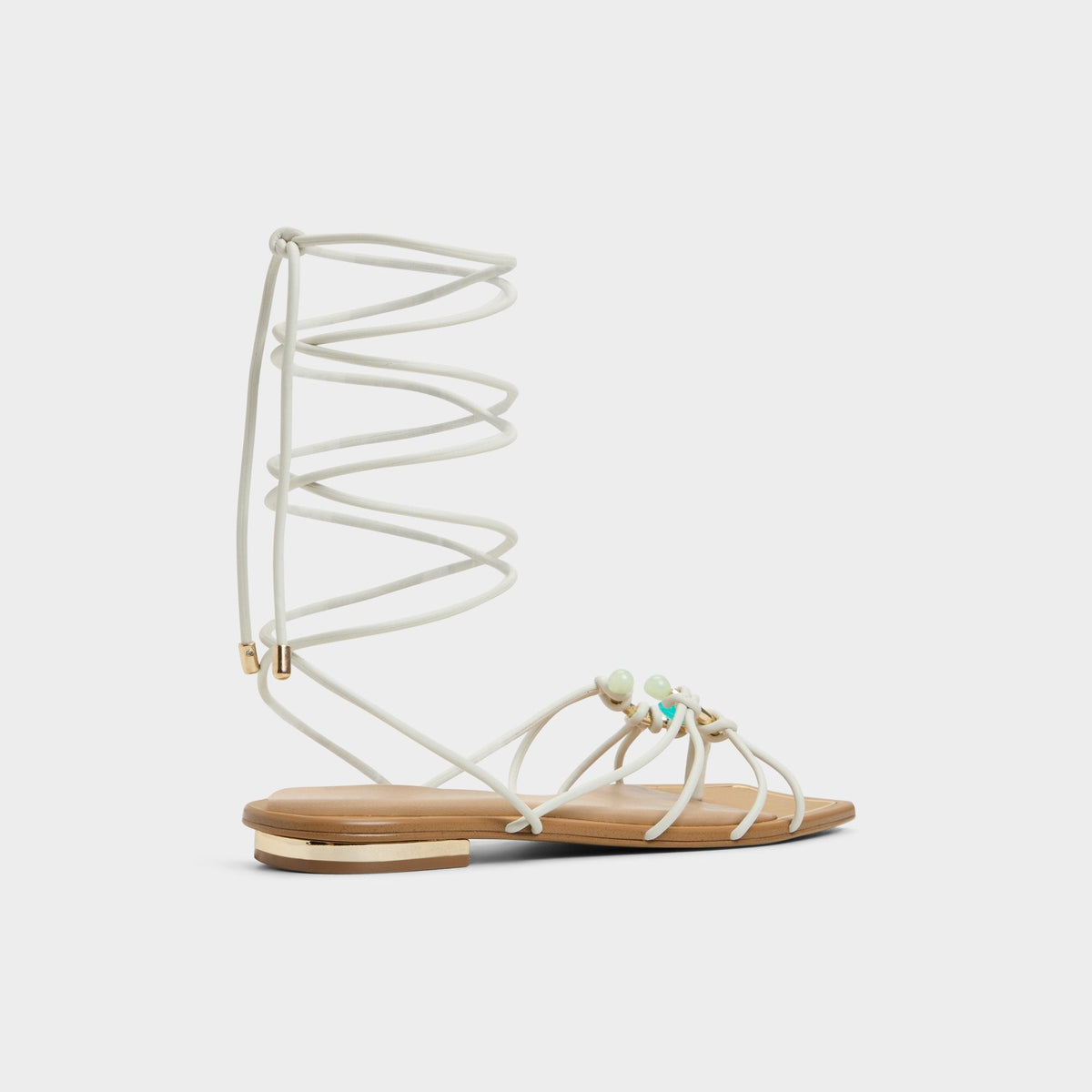 Nirena White/Bone Women's Flats - Strappy flat sandal | Aldo