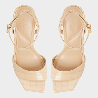 Harmonious in Medium Beige - Strappy heeled sandal | Aldo