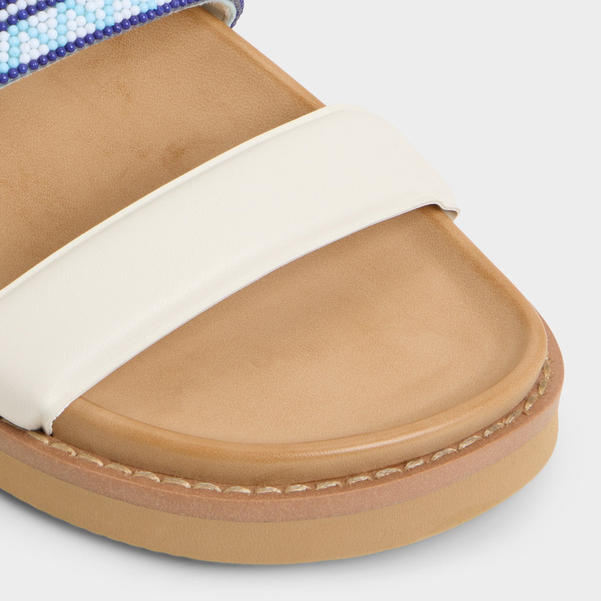 Beachvacay White/Blue Women's Footbed sandals - Slide sandal, Footbed sandal | Aldo