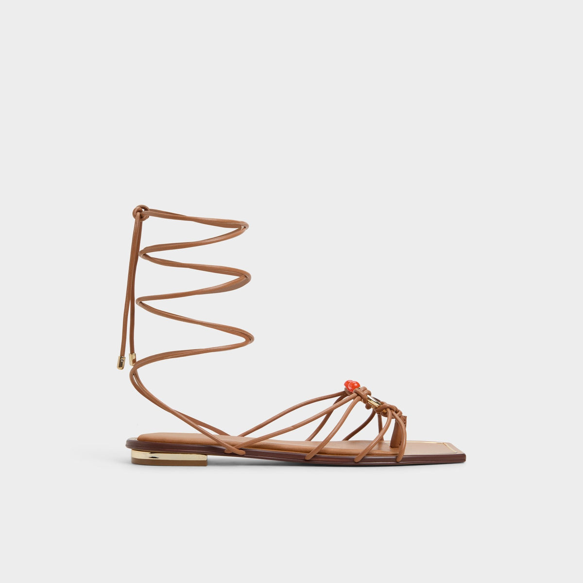 Nirena Medium Brown Women's Flats - Strappy flat sandal | Aldo