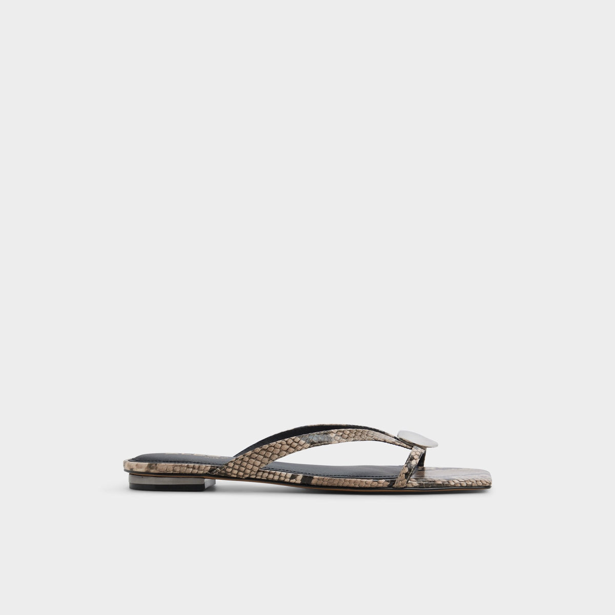 Iliria White/Black Women's Flats - Slide sandal | Aldo