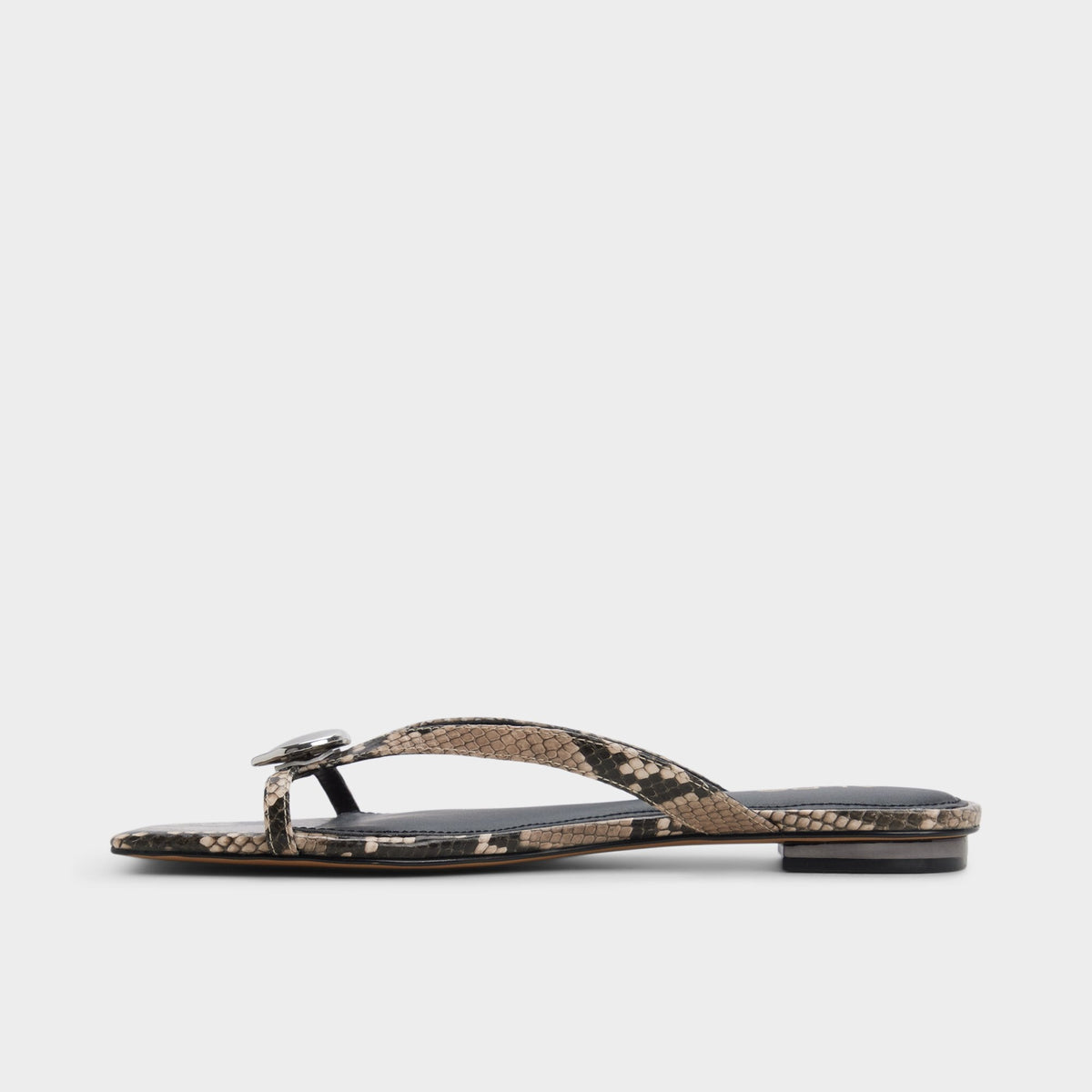 Iliria White/Black Women's Flats - Slide sandal | Aldo