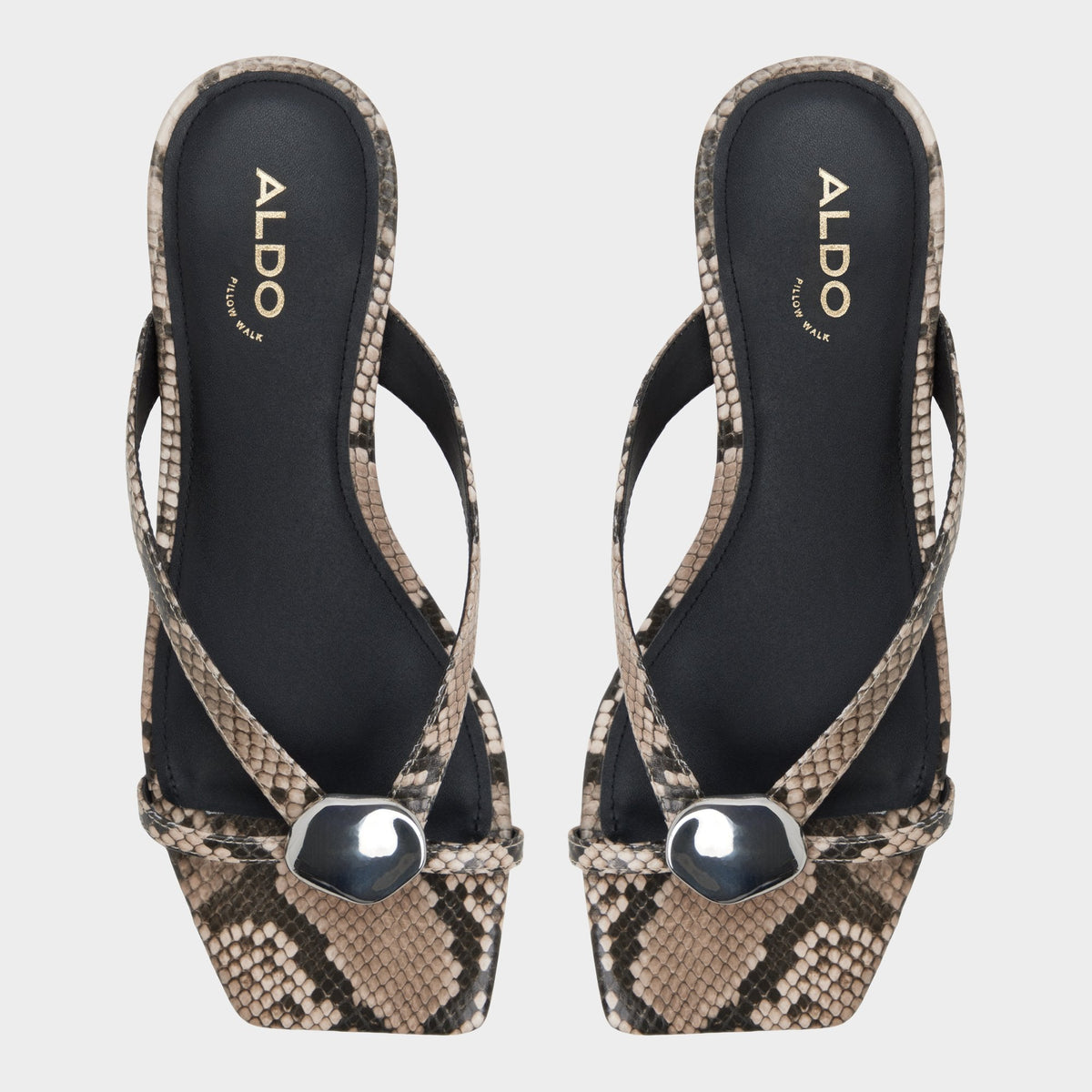 Iliria White/Black Women's Flats - Slide sandal | Aldo