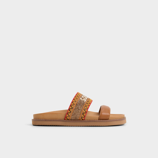 Beachvacay Brown Multi Women's Footbed sandals -  | Aldo
