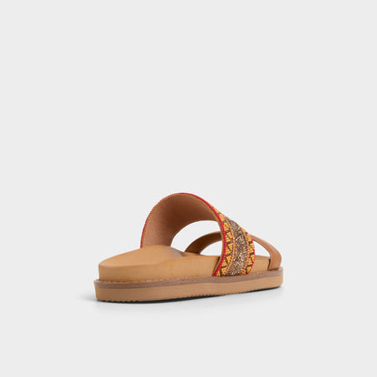 Beachvacay Brown Multi Women's Footbed sandals -  | Aldo