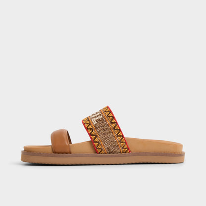 Beachvacay Brown Multi Women's Footbed sandals -  | Aldo