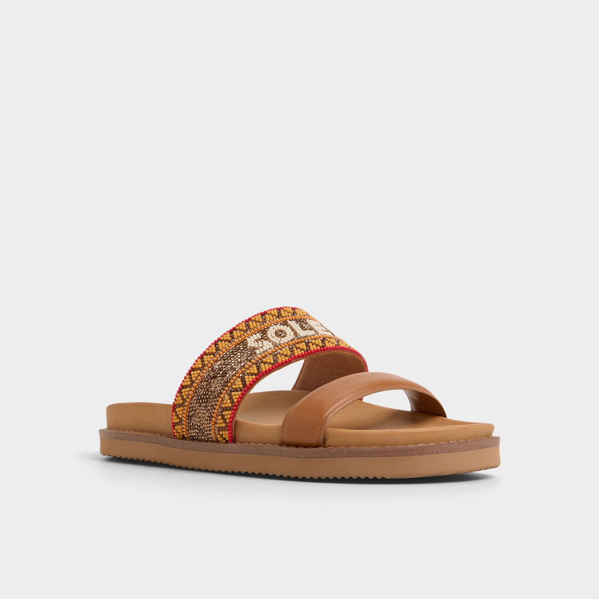 Beachvacay Brown Multi Women's Footbed sandals -  | Aldo
