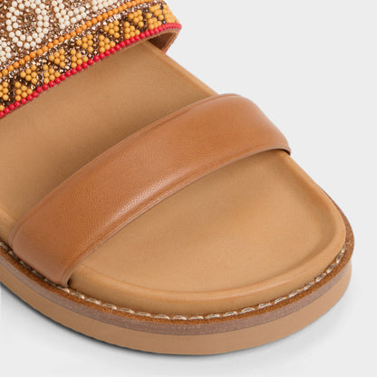 Beachvacay Brown Multi Women's Footbed sandals -  | Aldo
