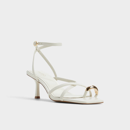 Elodiah White/Bone Women's Travel essentials - Strappy heeled sandal, Stiletto heel | Aldo