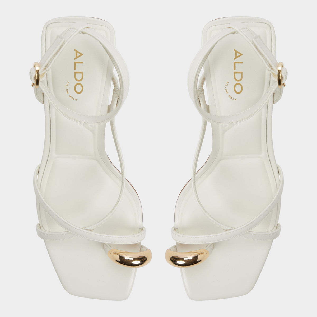 Elodiah White/Bone Women's Travel essentials - Strappy heeled sandal, Stiletto heel | Aldo