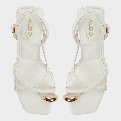 Elodiah White/Bone Women's Travel essentials - Strappy heeled sandal, Stiletto heel | Aldo