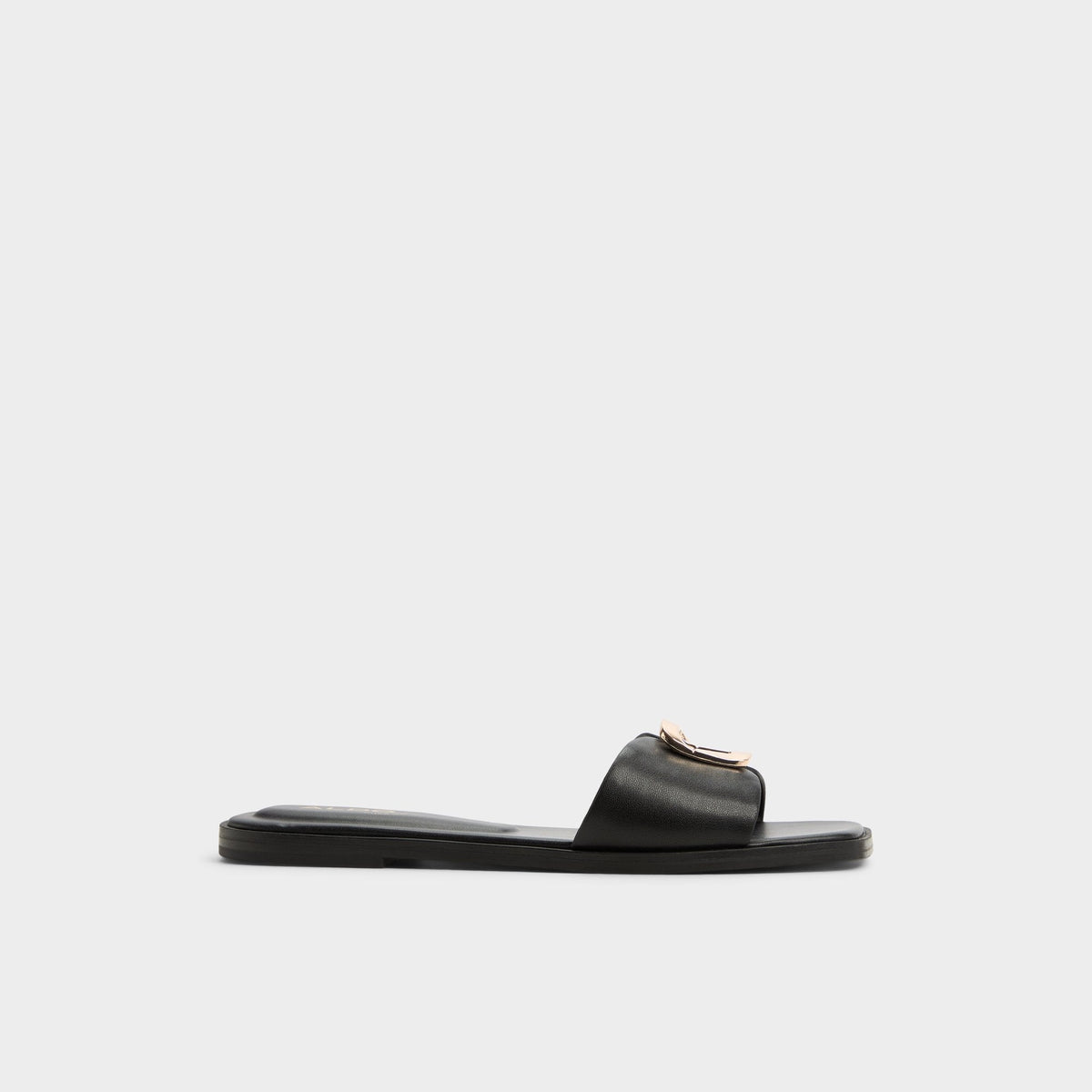 Tidella Black Women's Flats - Slide sandal | Aldo