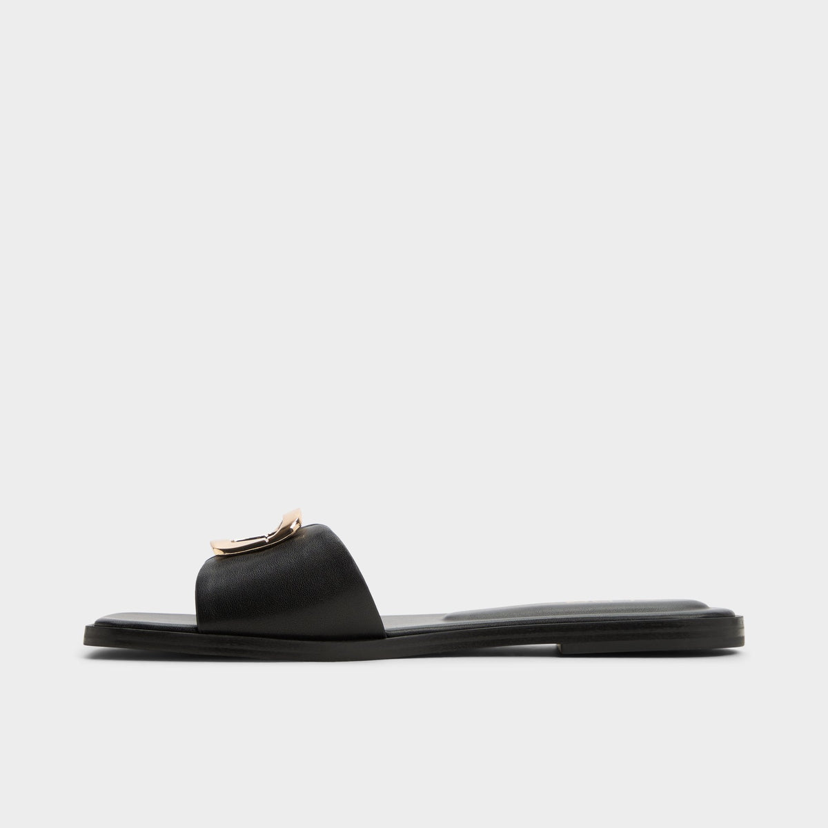 Tidella Black Women's Flats - Slide sandal | Aldo