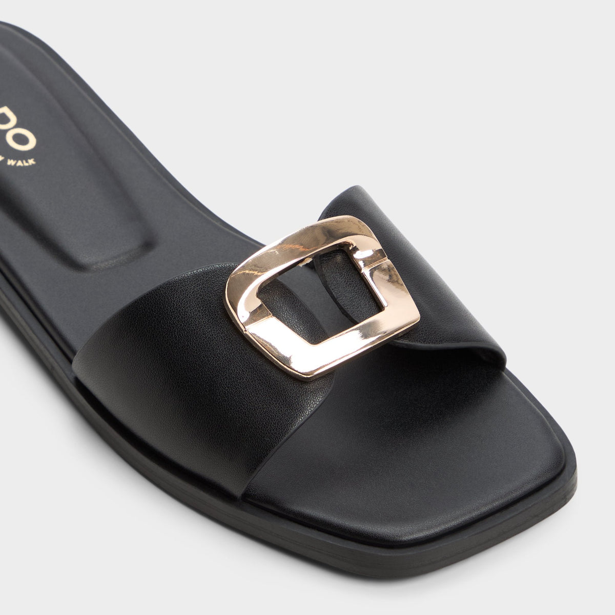 Tidella Black Women's Flats - Slide sandal | Aldo