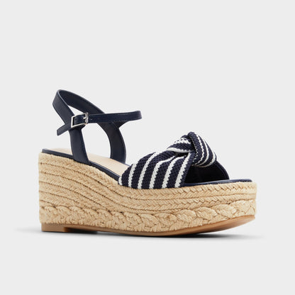 Annamarie Navy Women's Platform sandals - Wedge sandal | Aldo