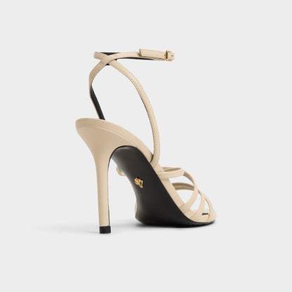 Solania Light Beige Women's Strappy sandals - Heeled sandal, Stiletto heel | Aldo