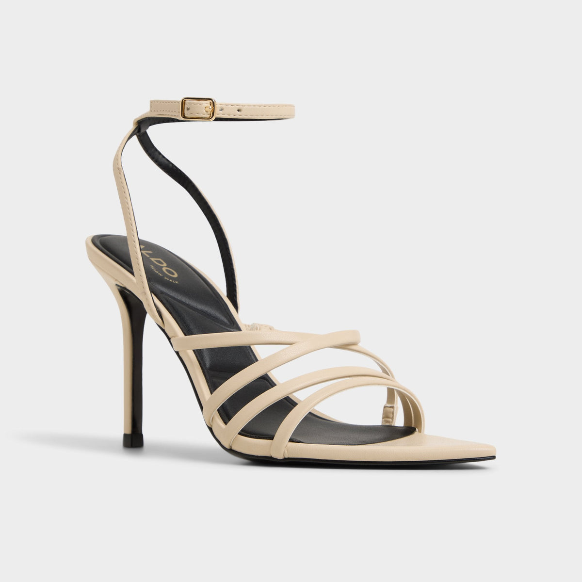 Solania Light Beige Women's Strappy sandals - Heeled sandal, Stiletto heel | Aldo
