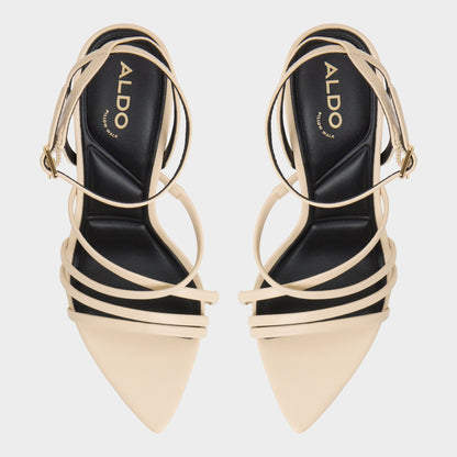 Solania Light Beige Women's Strappy sandals - Heeled sandal, Stiletto heel | Aldo