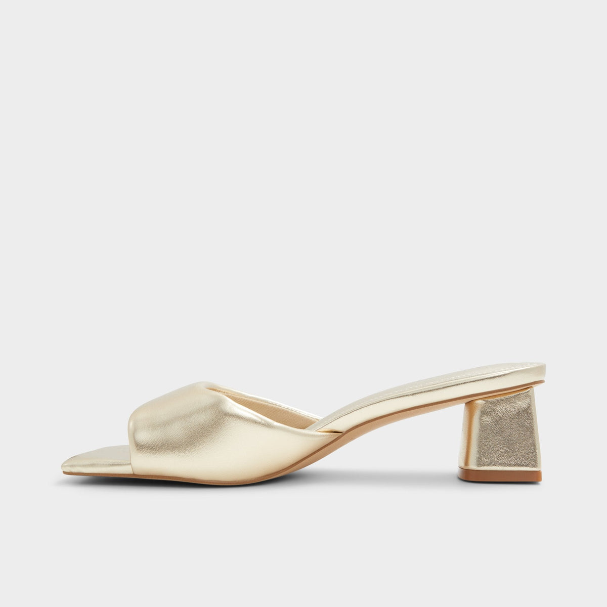 Aneka Gold Women's Heeled mules - Heeled mule, Block heel | Aldo