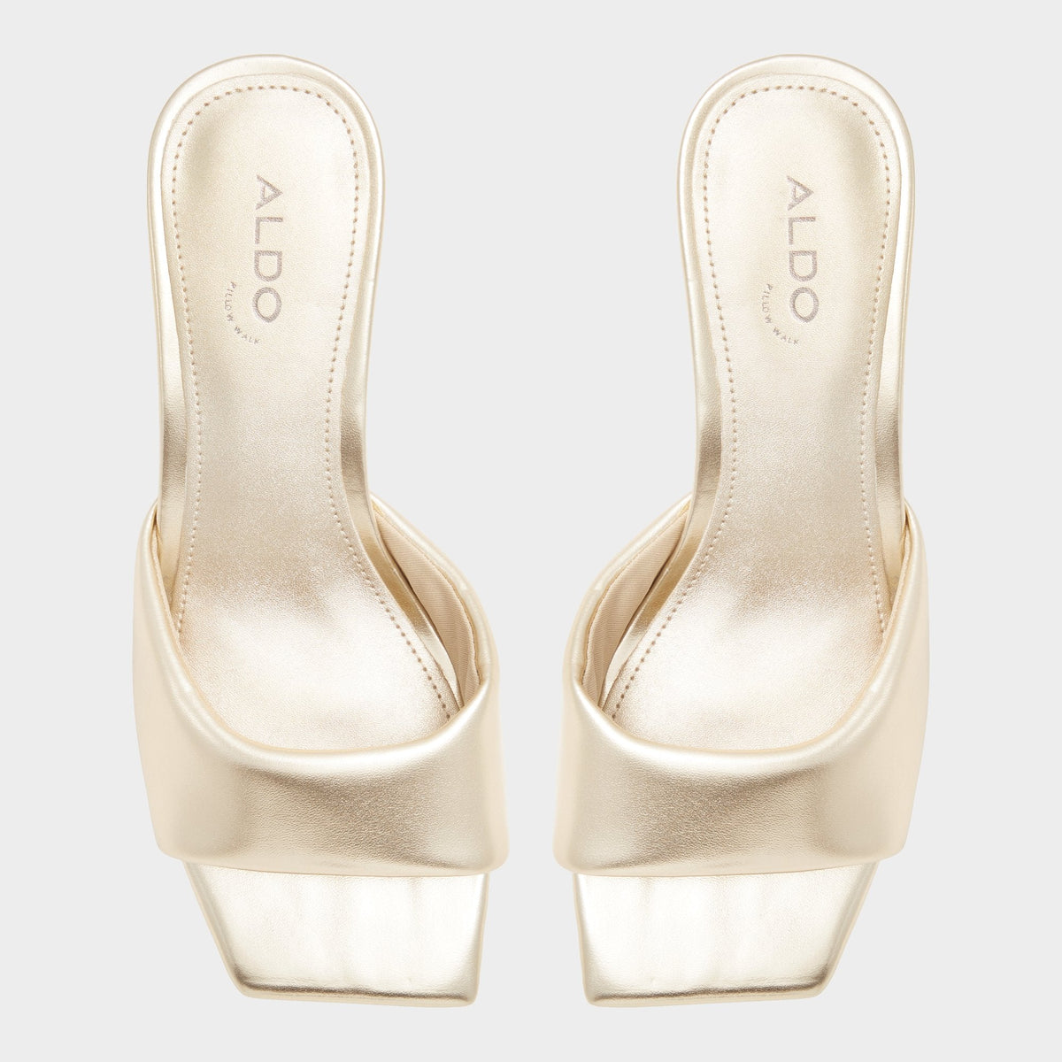 Aneka Gold Women's Heeled mules - Heeled mule, Block heel | Aldo