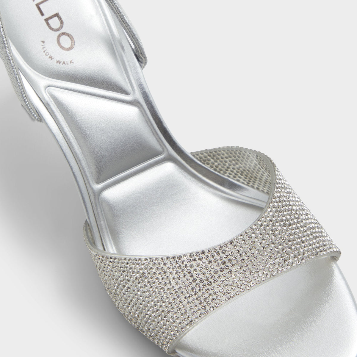 Aitana in Silver - Strappy heeled sandal, Stiletto heel | Aldo