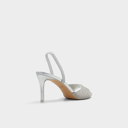 Aitana in Silver - Strappy heeled sandal, Stiletto heel | Aldo