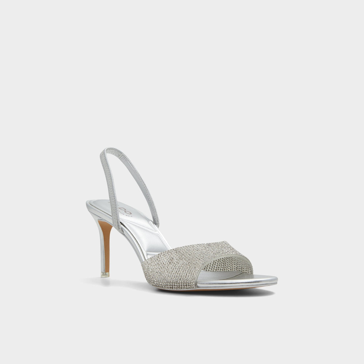 Aitana in Silver - Strappy heeled sandal, Stiletto heel | Aldo