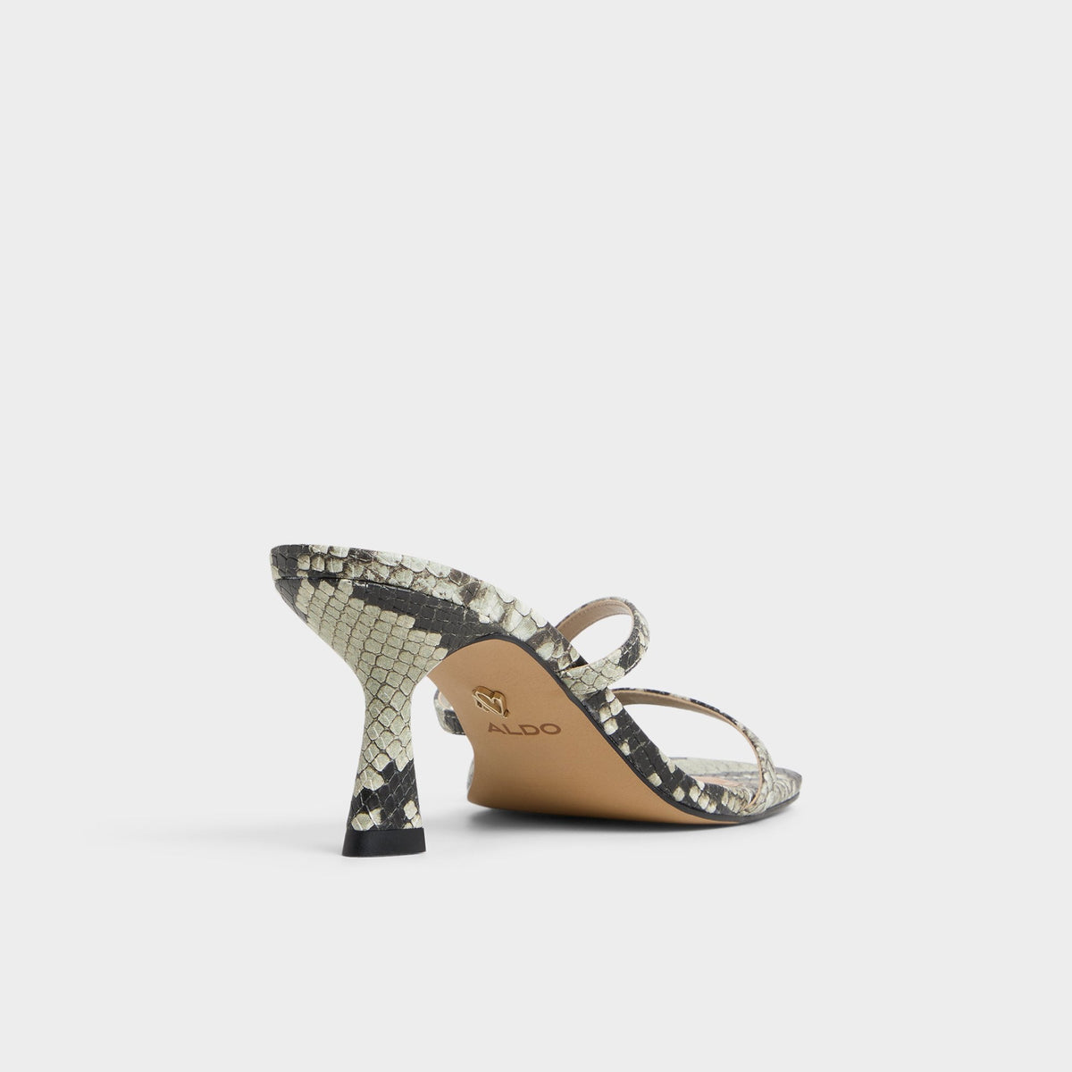 Calypsa White/Black Women's Animal Prints - Strappy heeled sandal | Aldo