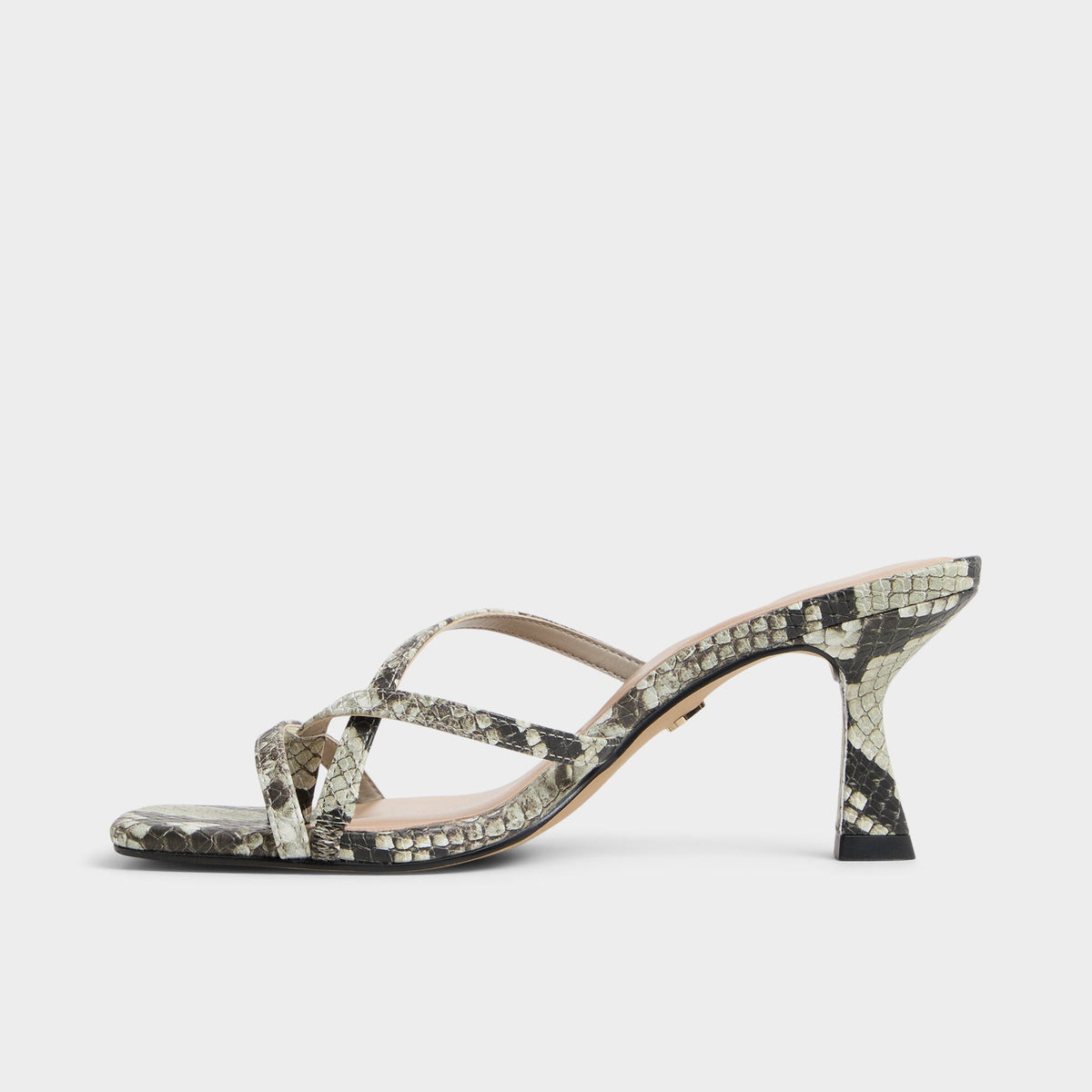 Calypsa White/Black Women's Animal Prints - Strappy heeled sandal | Aldo