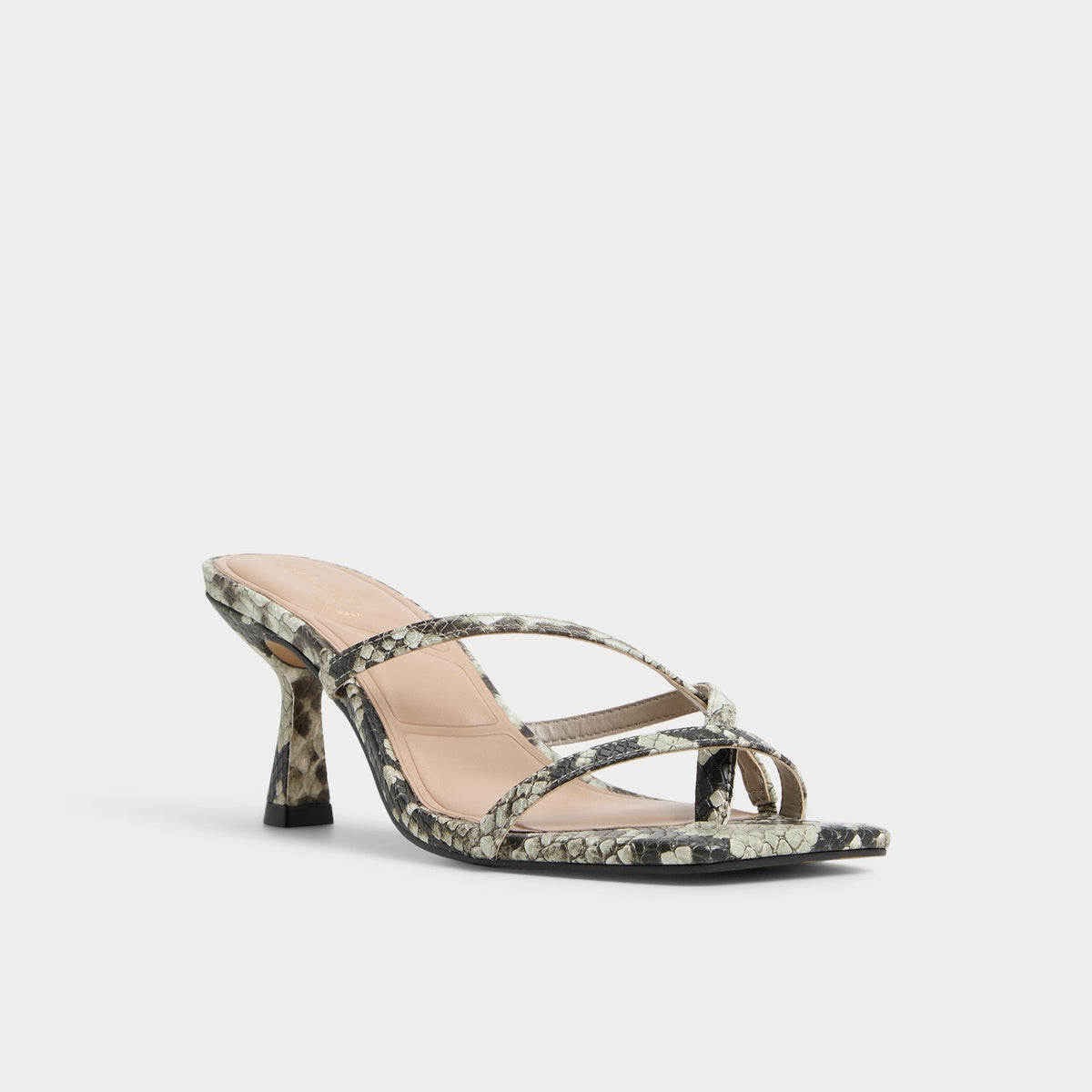 Calypsa White/Black Women's Animal Prints - Strappy heeled sandal | Aldo