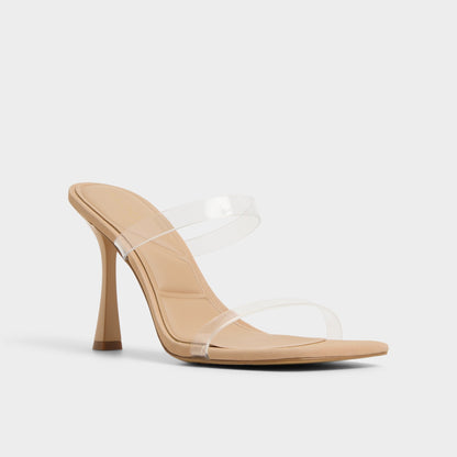 Evalina Medium Beige Women's Heeled sandals - Strappy heeled sandal, Stiletto heel | Aldo