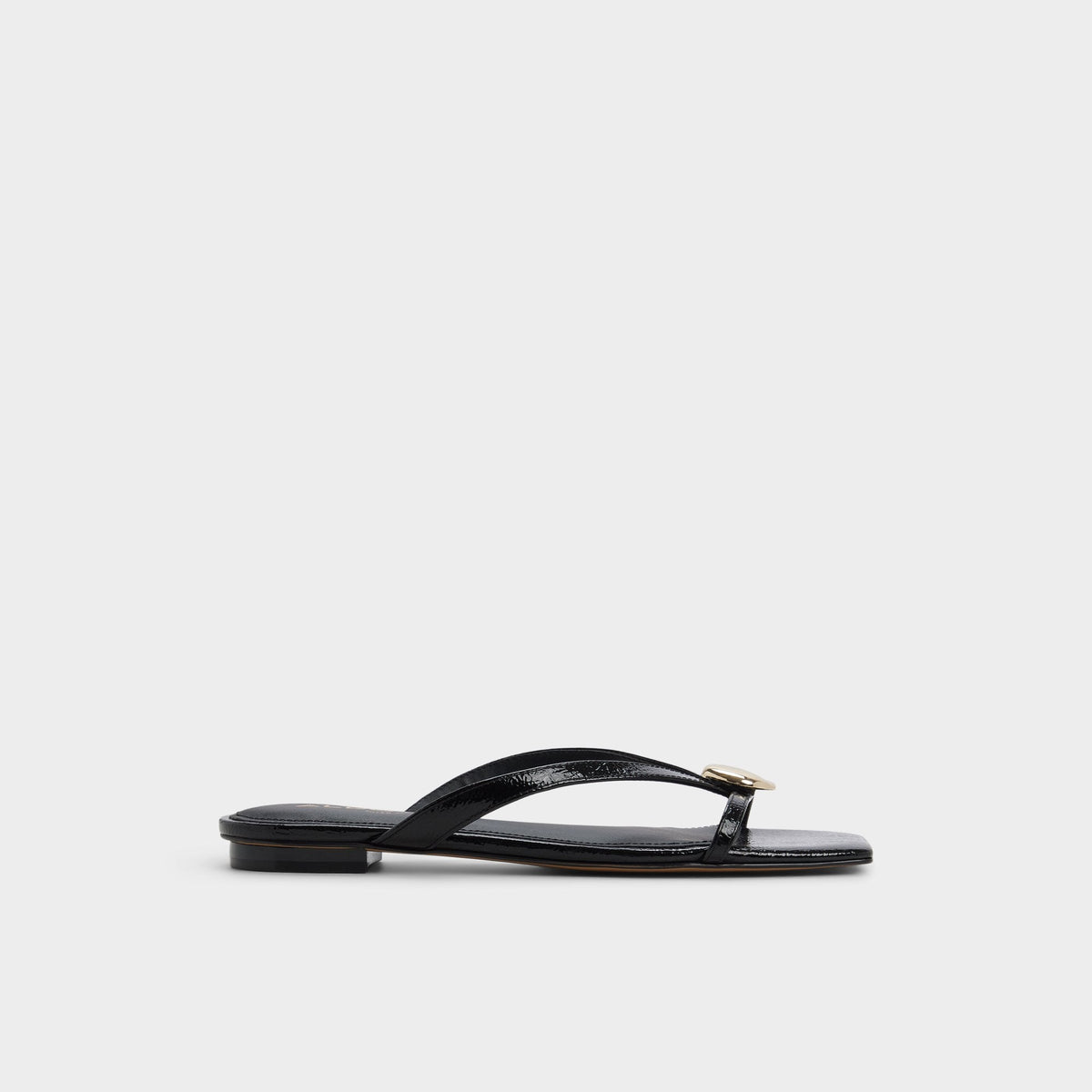 Iliria Black Women's Flats - Slide sandal | Aldo