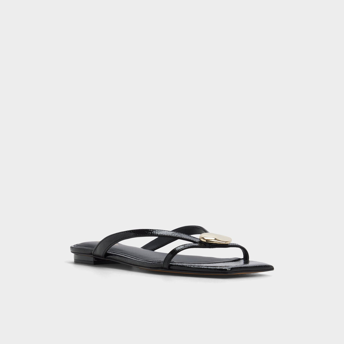 Iliria Black Women's Flats - Slide sandal | Aldo