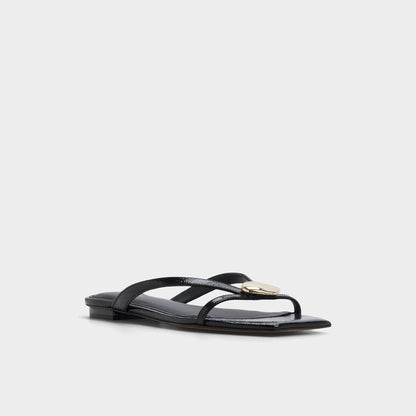 Iliria Black Women's Flats - Slide sandal | Aldo