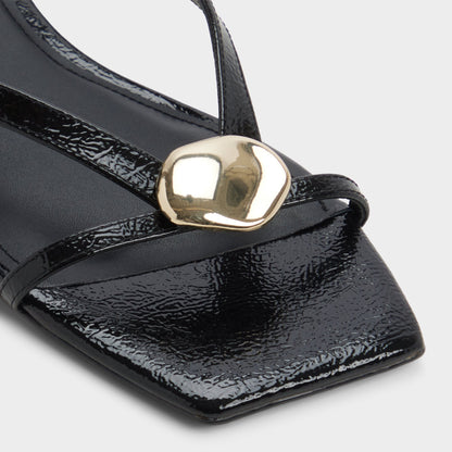 Iliria Black Women's Flats - Slide sandal | Aldo