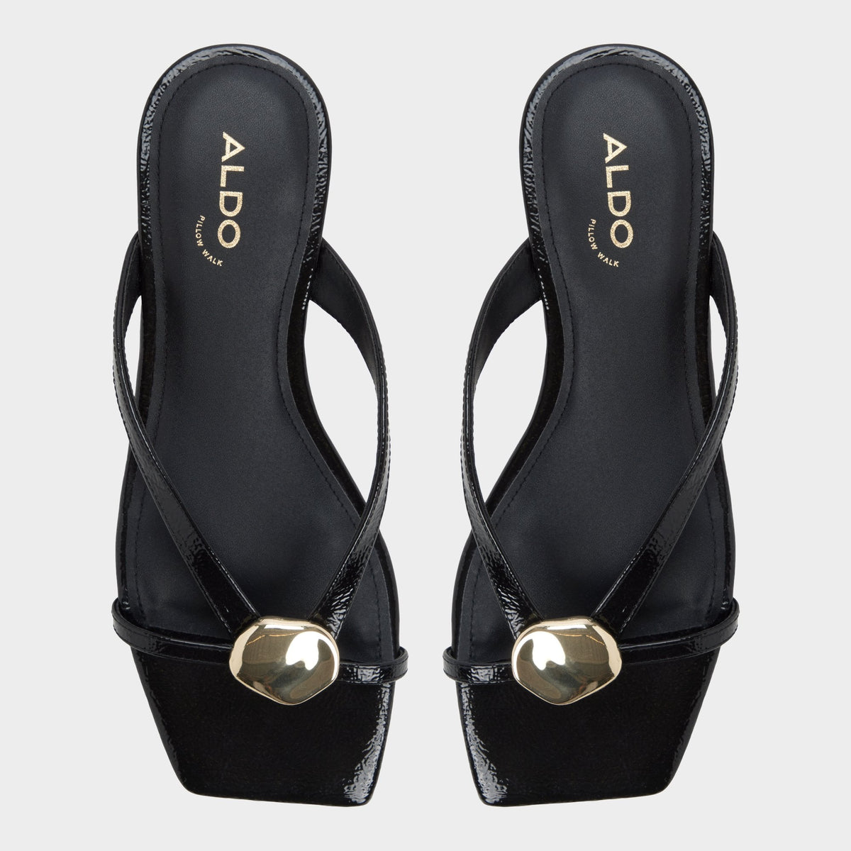 Iliria Black Women's Flats - Slide sandal | Aldo
