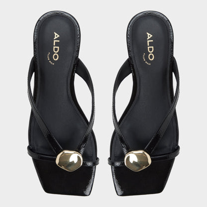 Iliria Black Women's Flats - Slide sandal | Aldo